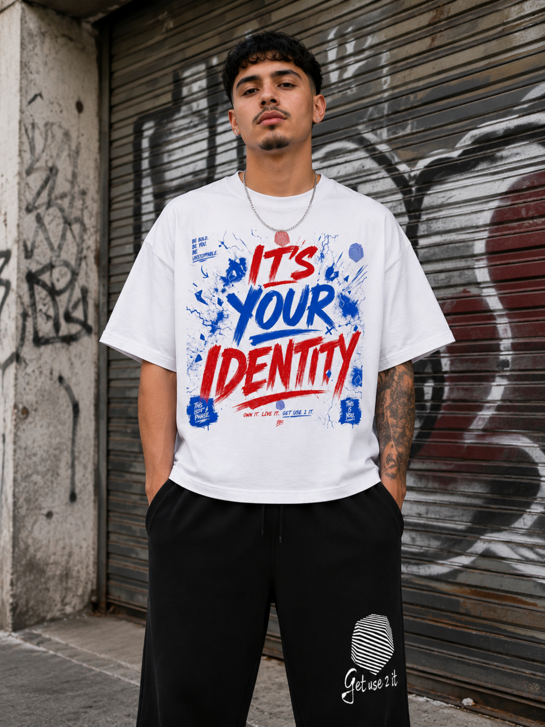 “Its Your Identity” Boxy Crop T Shirt