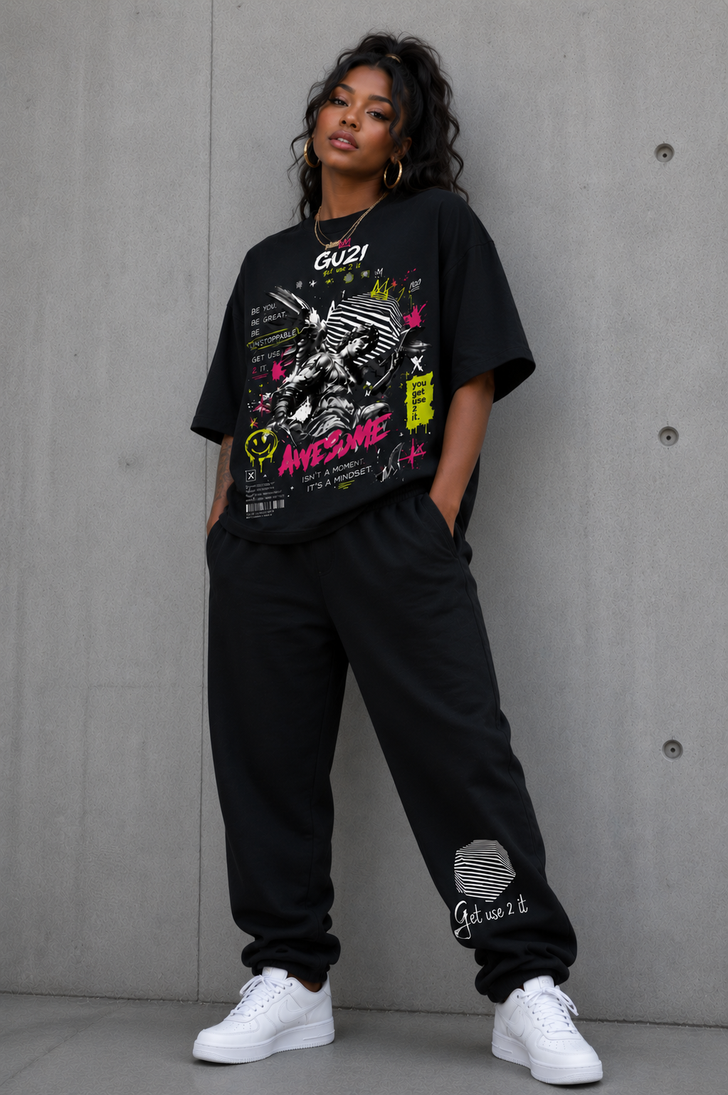 “Beyond Limits” Boxy Crop Graphic Tee