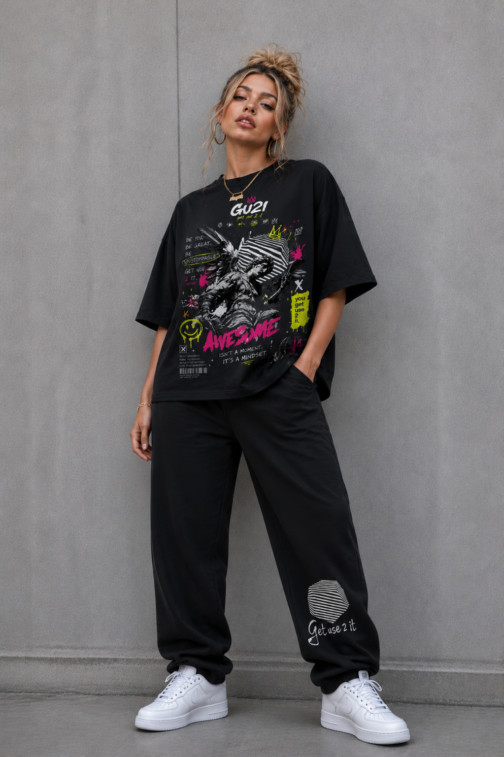 “Beyond Limits” Boxy Crop Graphic Tee