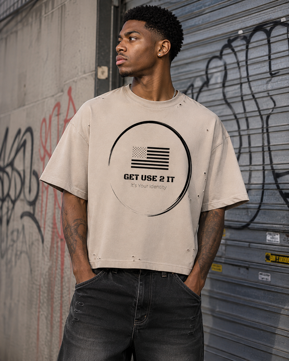 (Identity) Frayed Boxy Tee