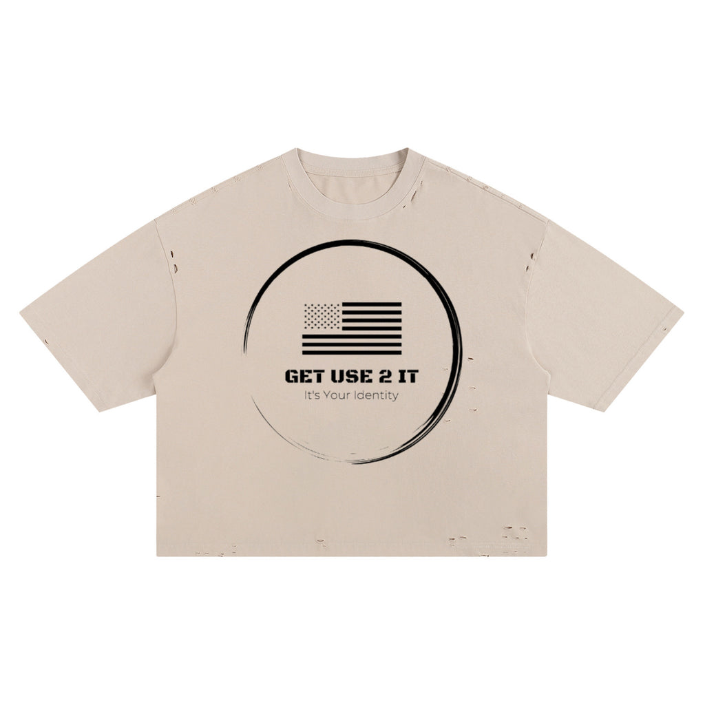 (Identity) Frayed Boxy Tee