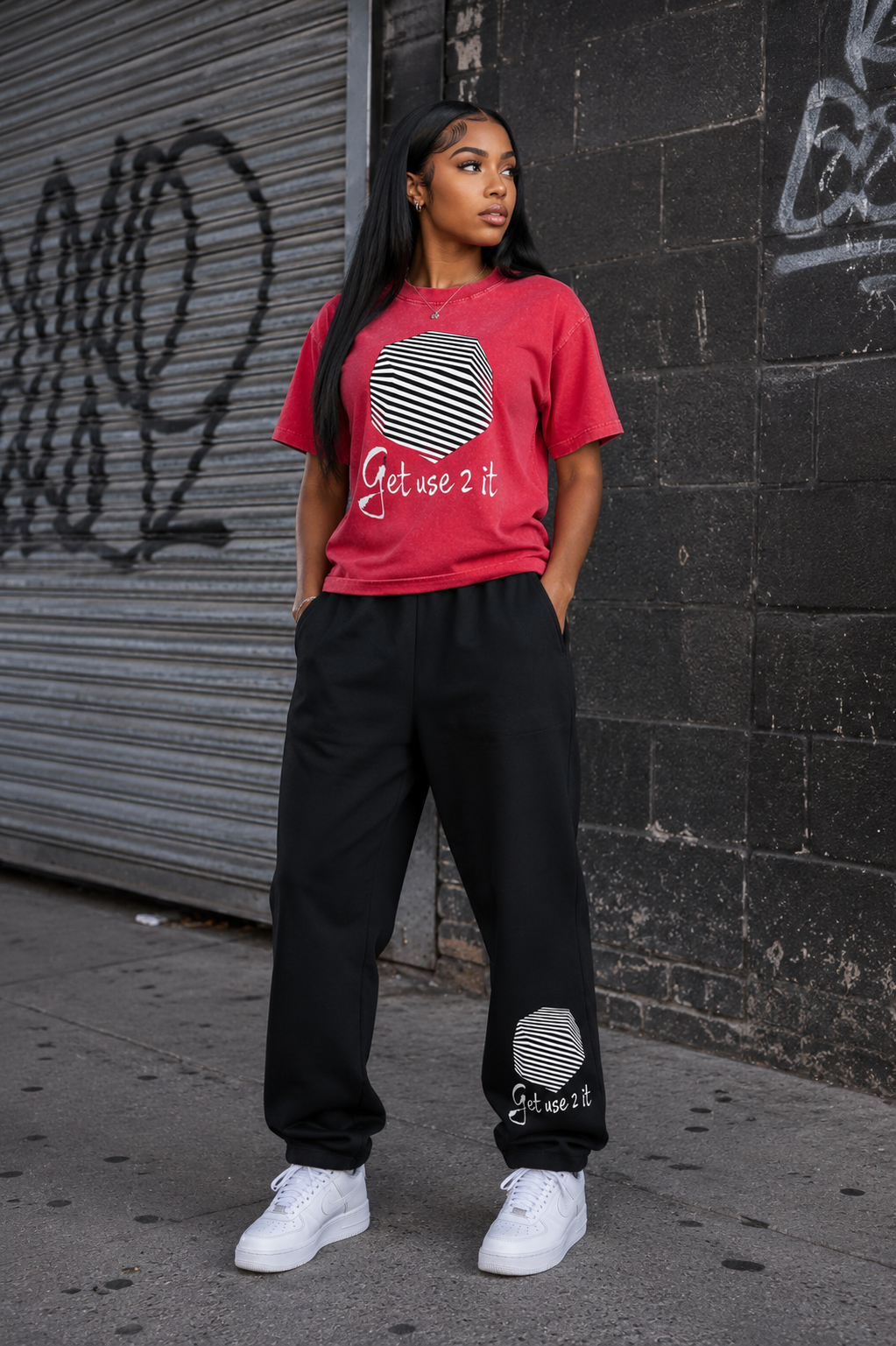 Get Use 2 It Snow Washed Oversized T-shirt Red