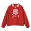 Get Use 2 It Striped Collar Sweatshirt Red