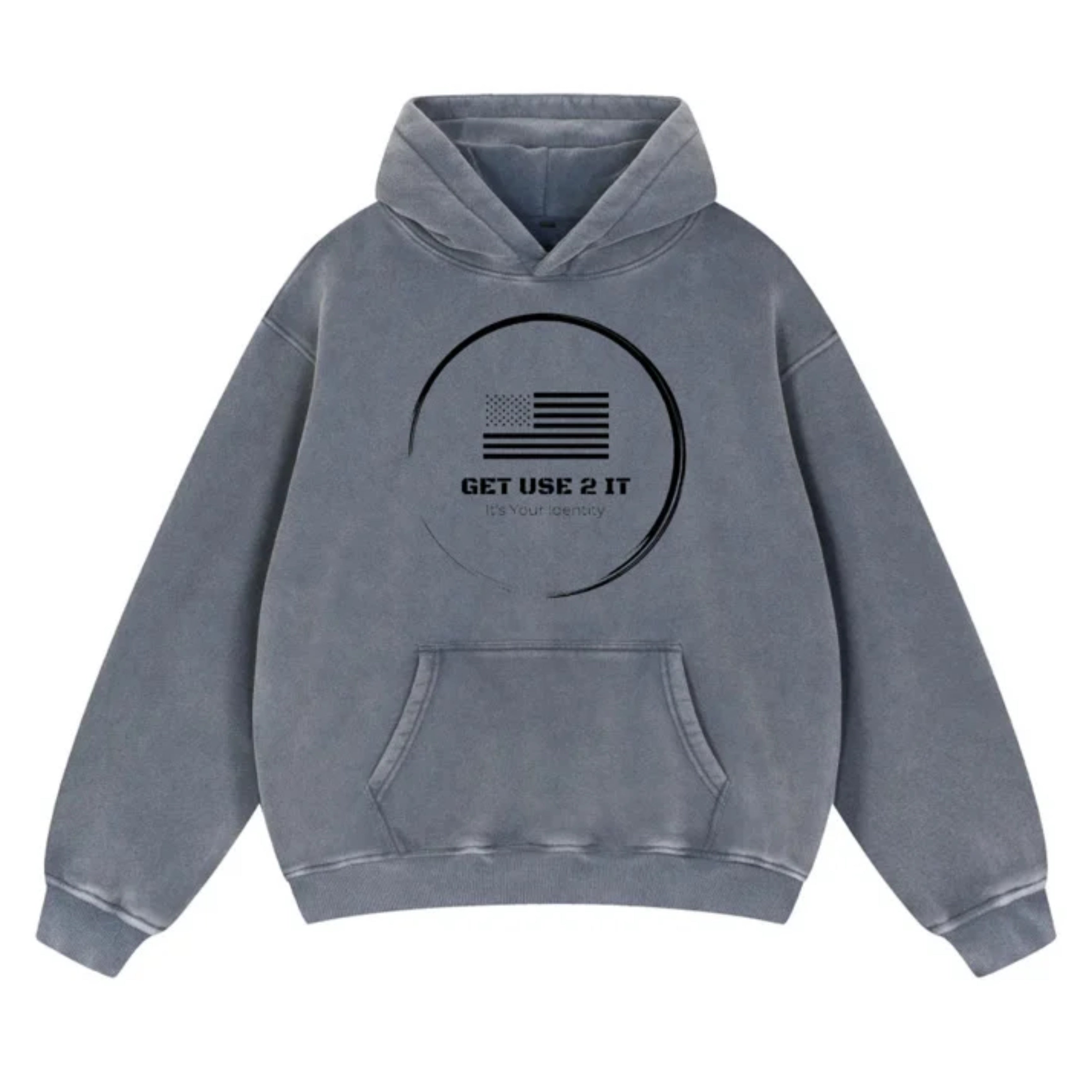 Get Use 2 It Oversize Vintage Identity Hoodie Grey