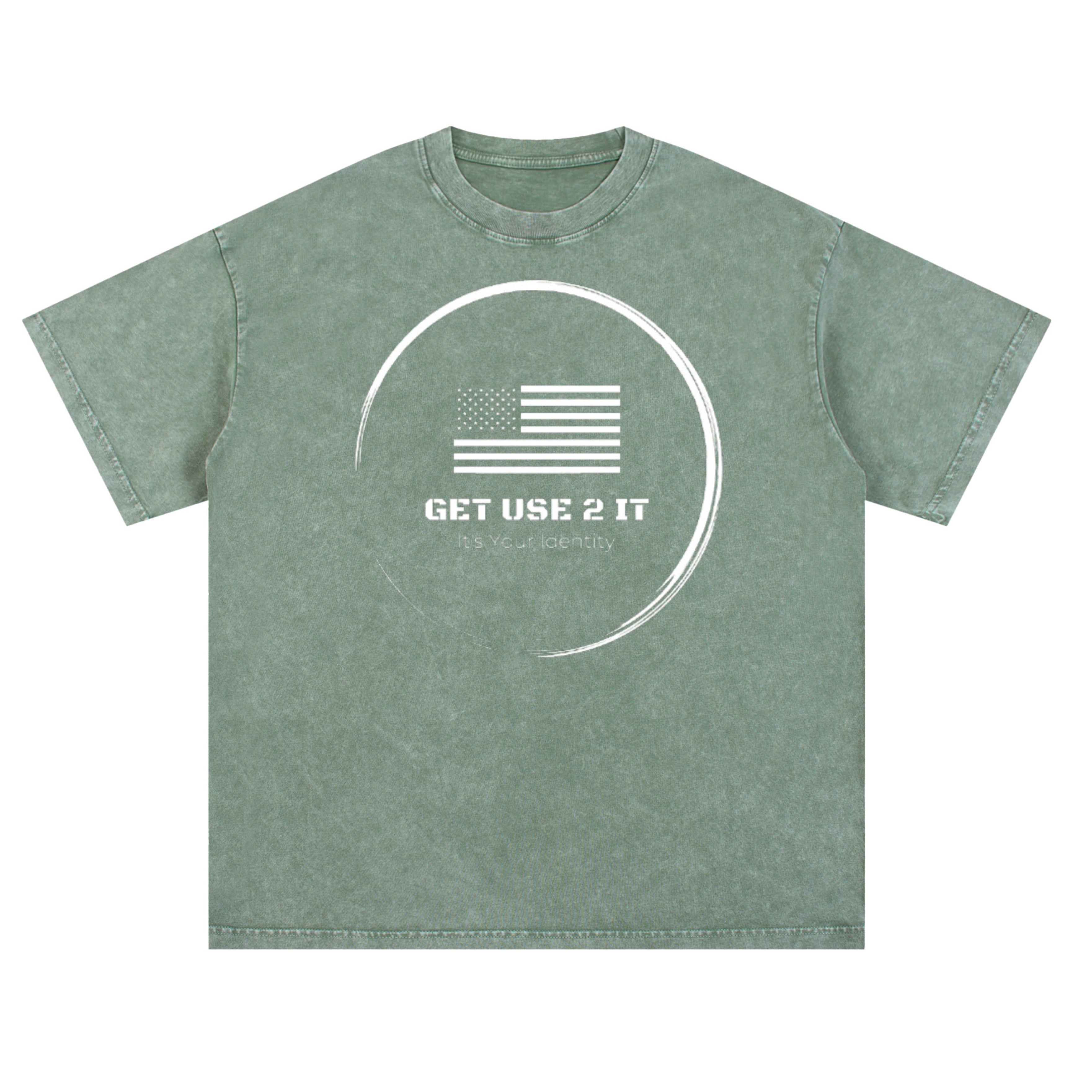 Get Use 2 It Snow Washed Oversized Identity T-shirt Green