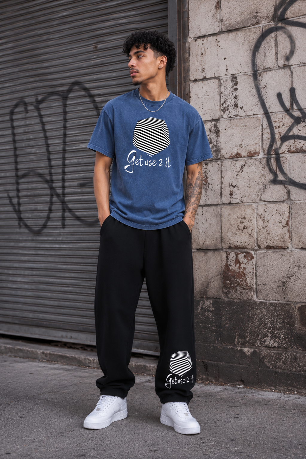 Get Use 2 It Snow Washed Oversized T-shirt Blue