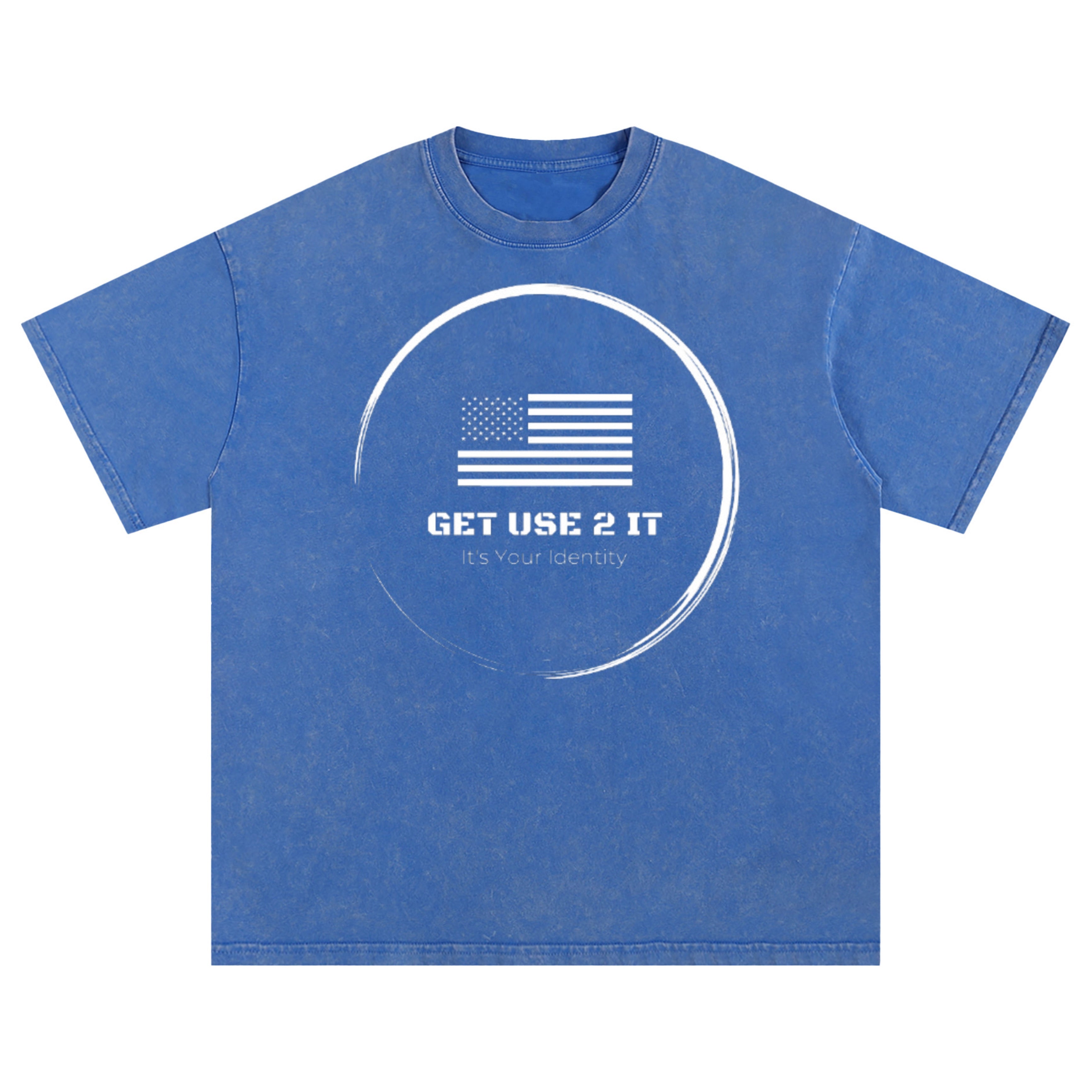 Get Use 2 It Snow Washed Oversized Identity T-shirt Blue