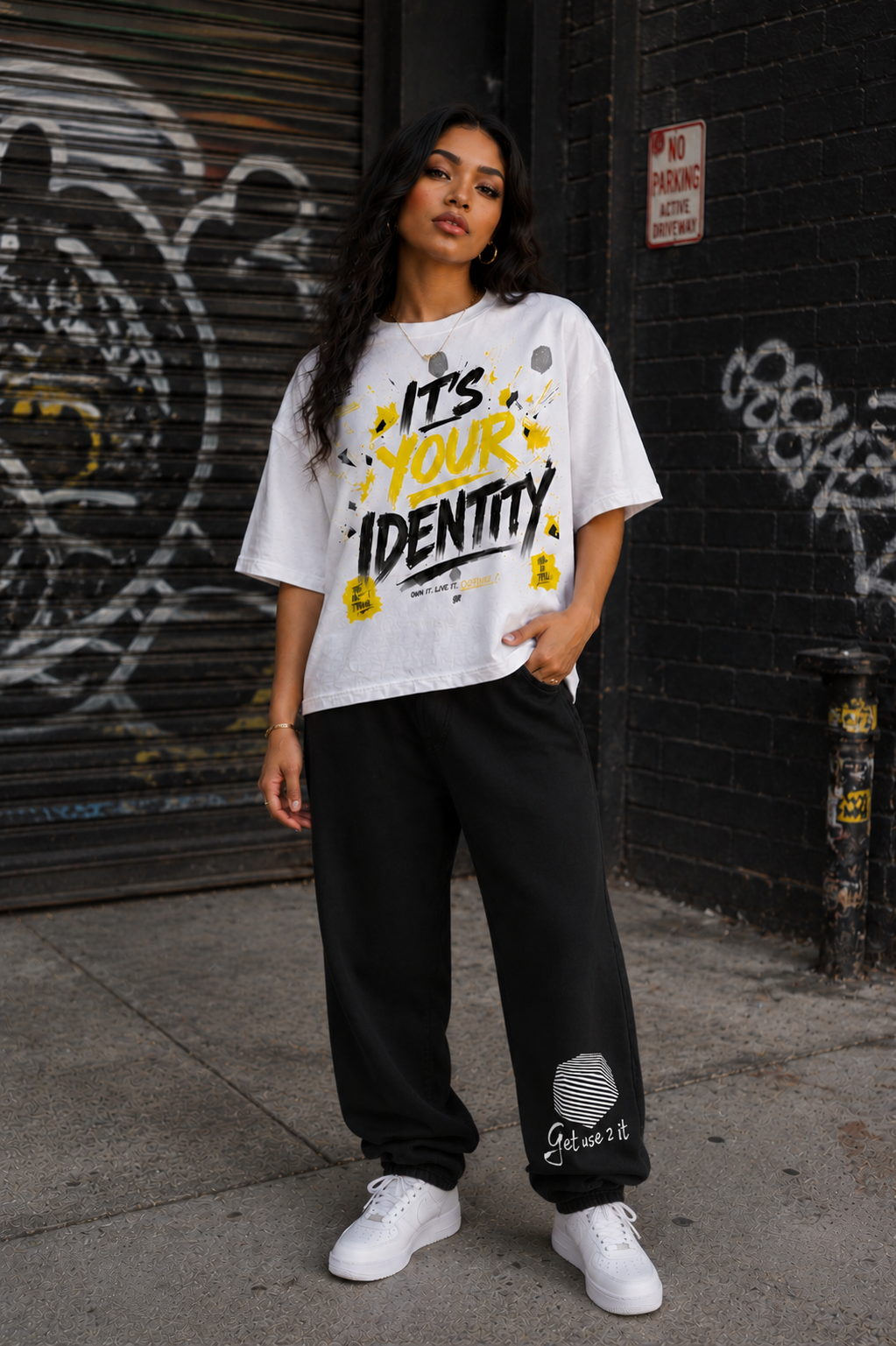 “Its Your Identity” Boxy Crop T Shirt