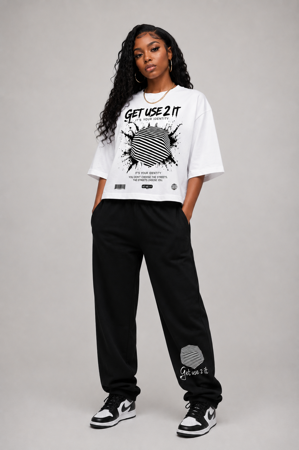 “Chosen Identity” Boxy Crop Graphic Tee