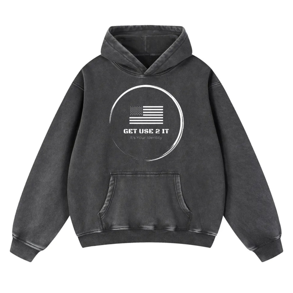 Get Use 2 It Oversize Vintage Identity Hoodie Black