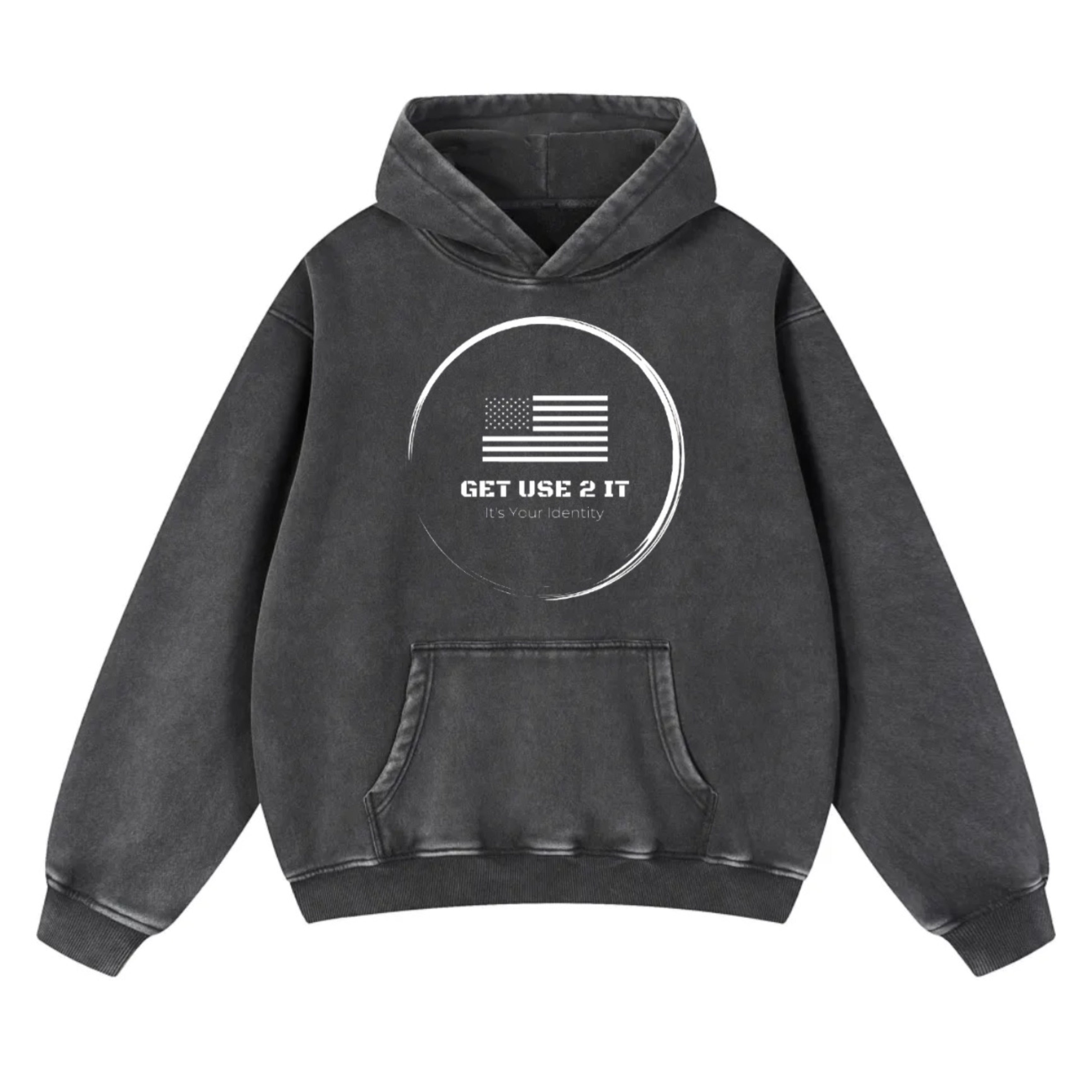 Get Use 2 It Oversize Vintage Identity Hoodie Black