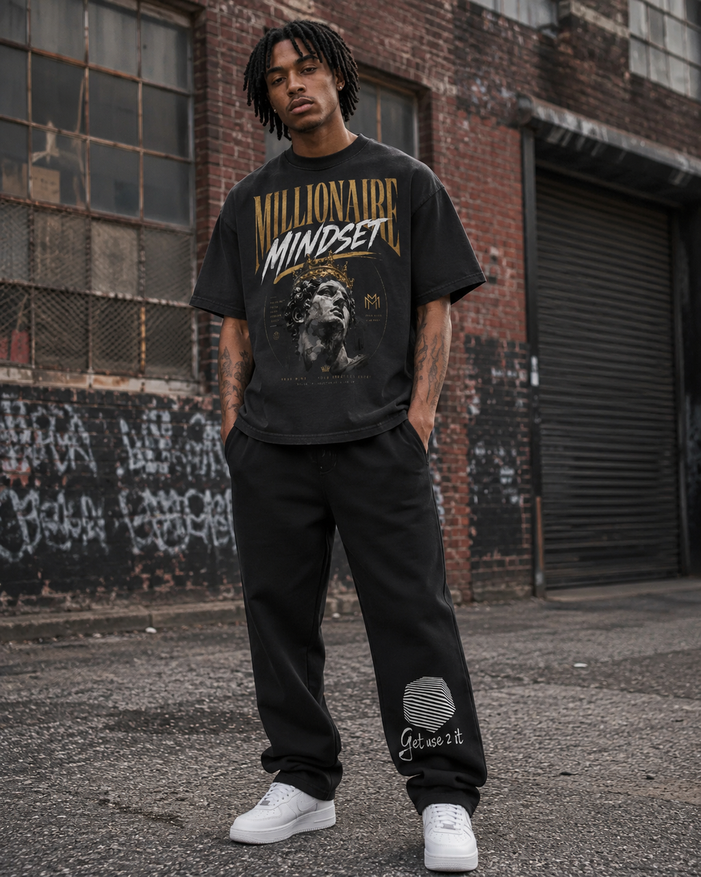“Millionaire Mindset” Boxy Crop Tee