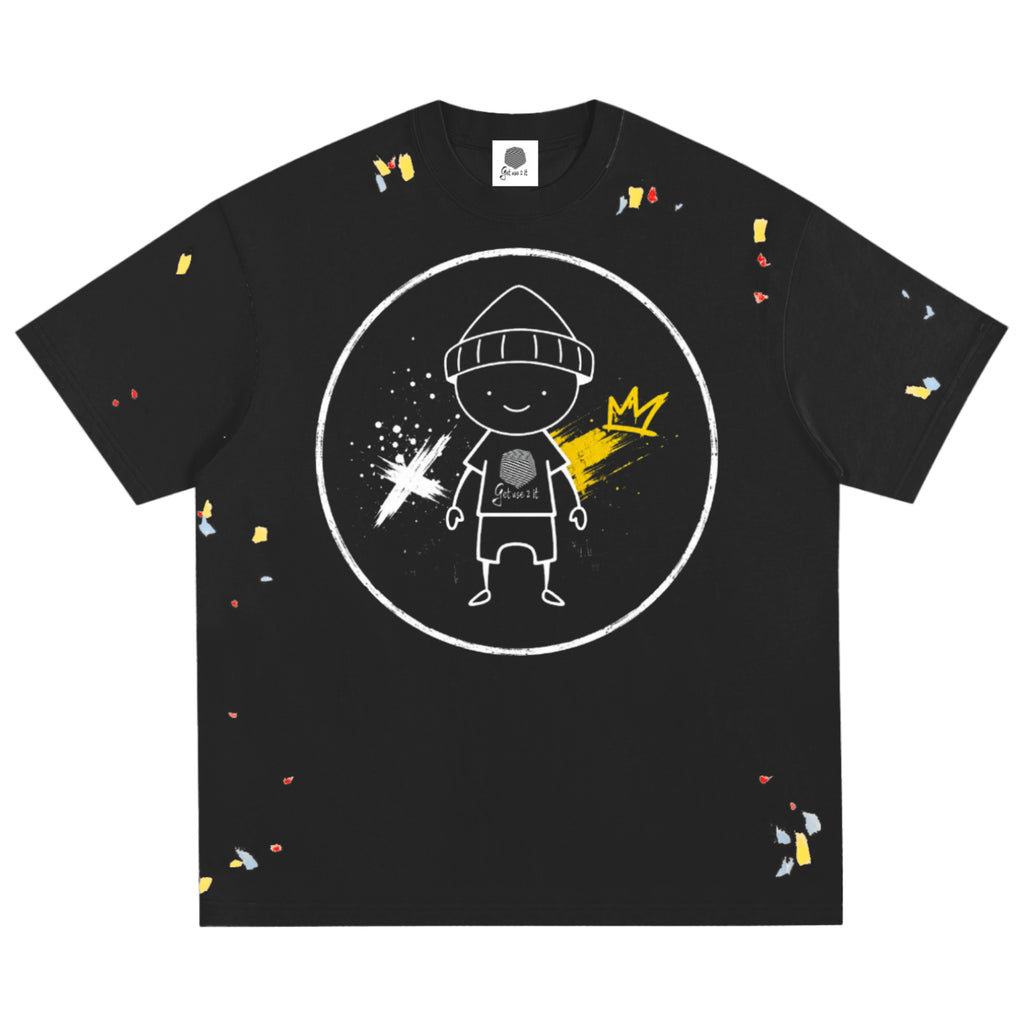 Kool Kid Outlined Painter Splatter Tee