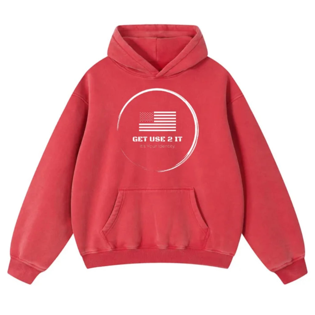 Get Use 2 It Oversize Vintage Identity Hoodie Red