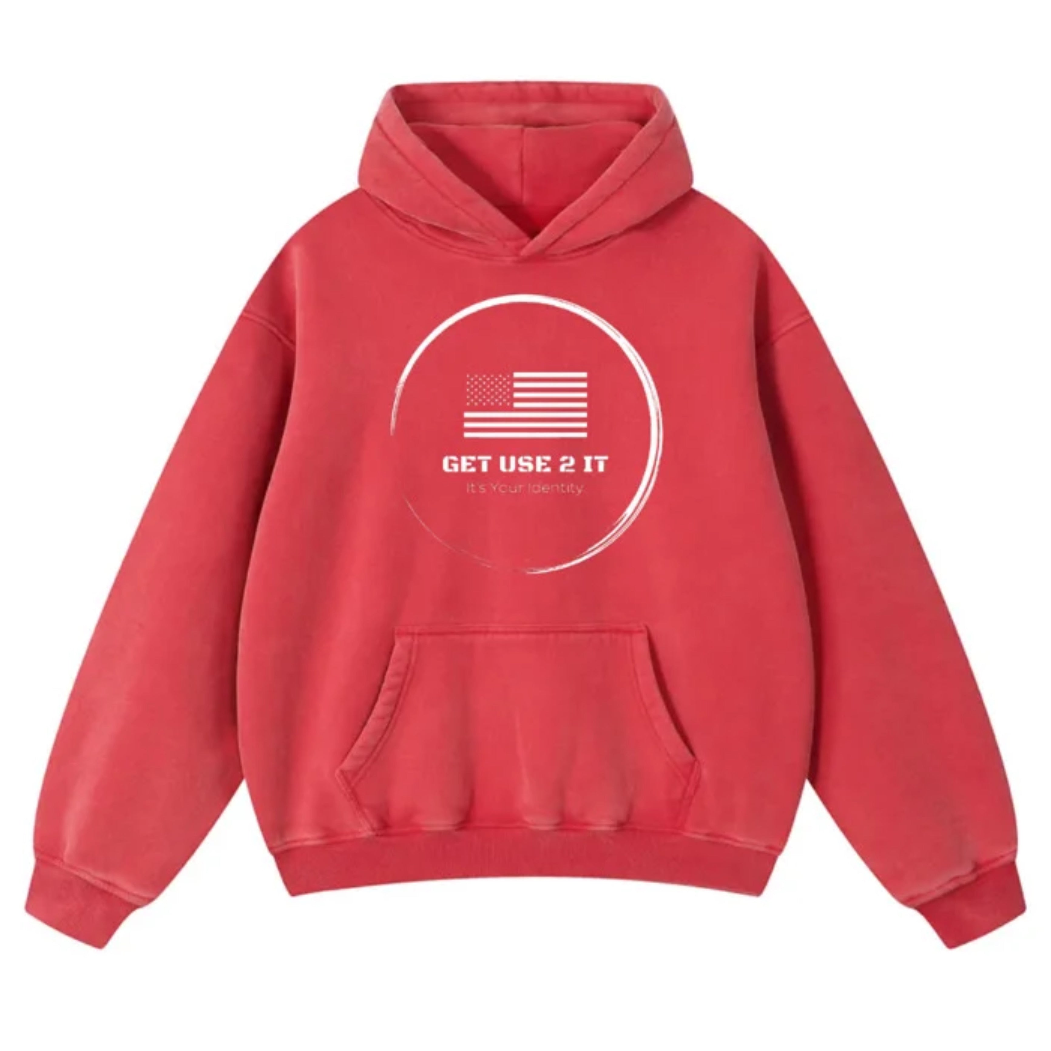 Get Use 2 It Oversize Vintage Identity Hoodie Red