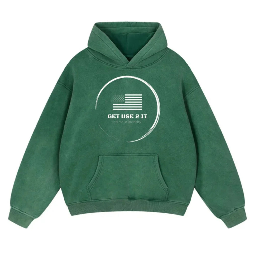 Get Use 2 It Oversize Vintage Identity Hoodie Green