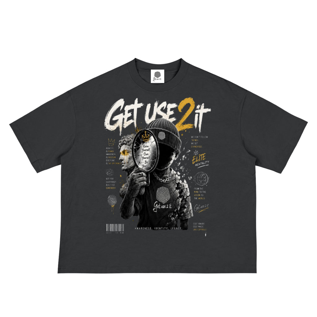 “Mirror Mask” Boxy Crop Graphic Tee
