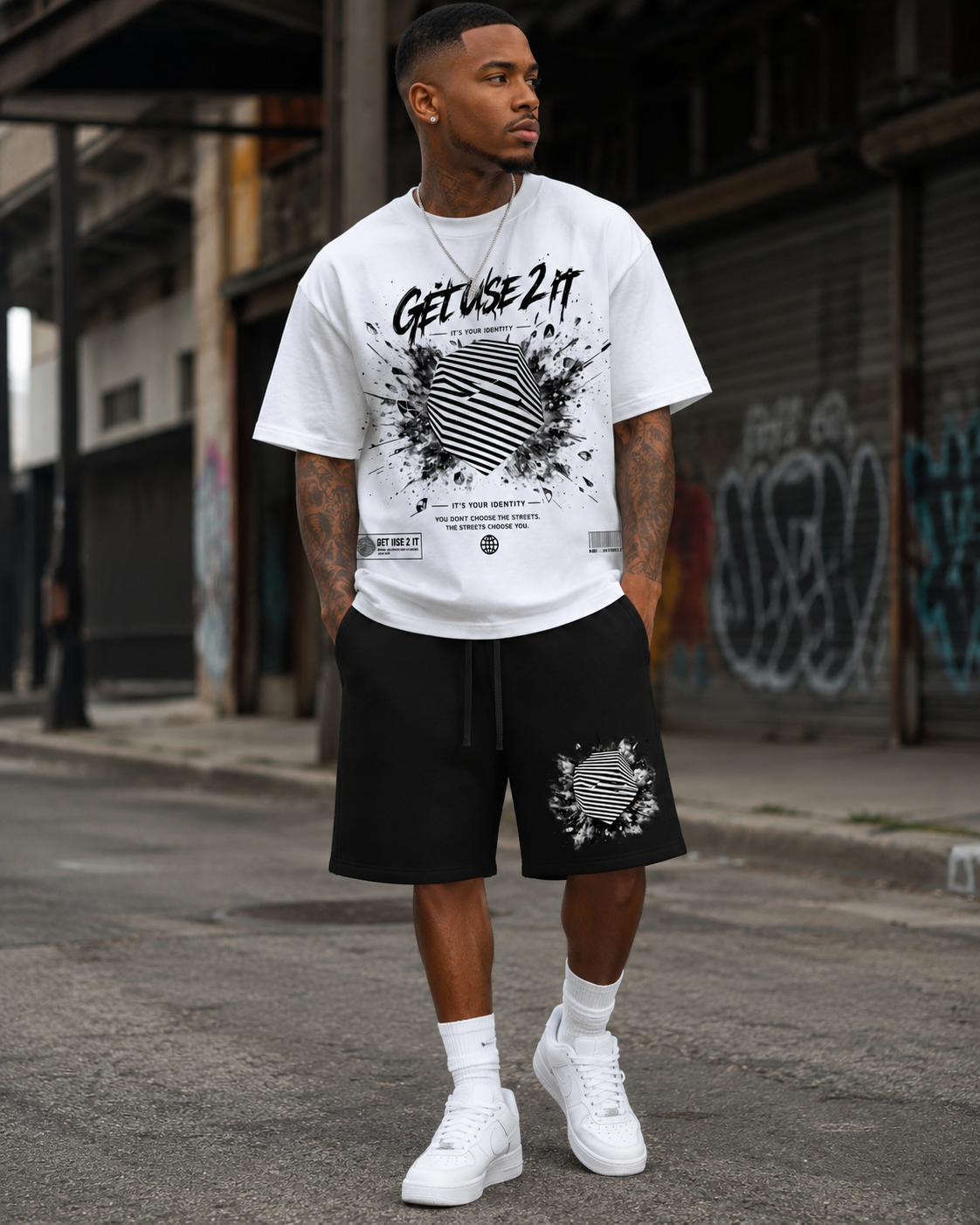“Chosen Identity” Boxy Crop Graphic Tee