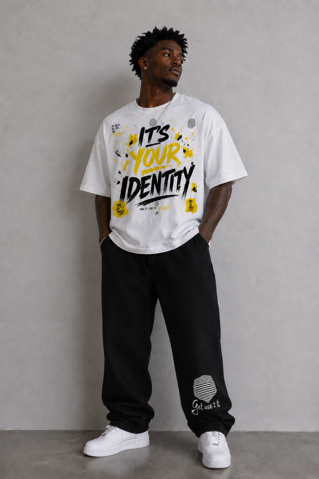 “Its Your Identity” Boxy Crop T Shirt