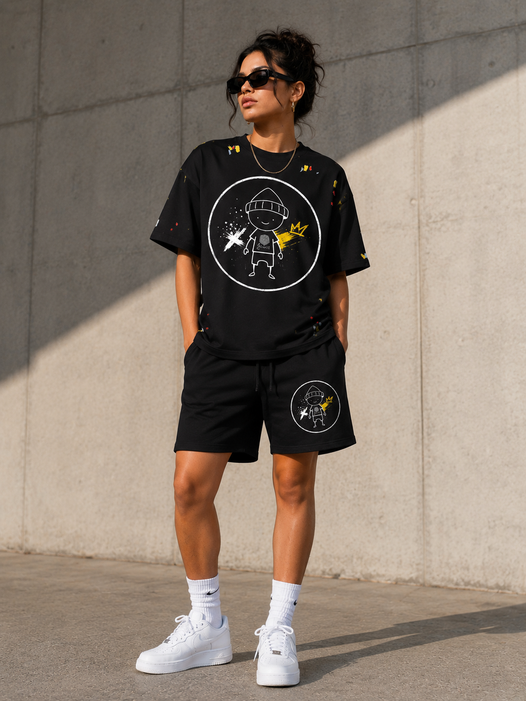 Kool Kid Outlined Painter Splatter Tee
