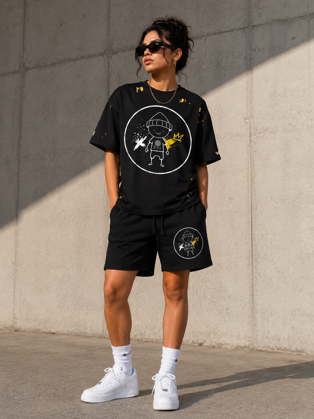 Kool Kid Outlined Painter Splatter Tee