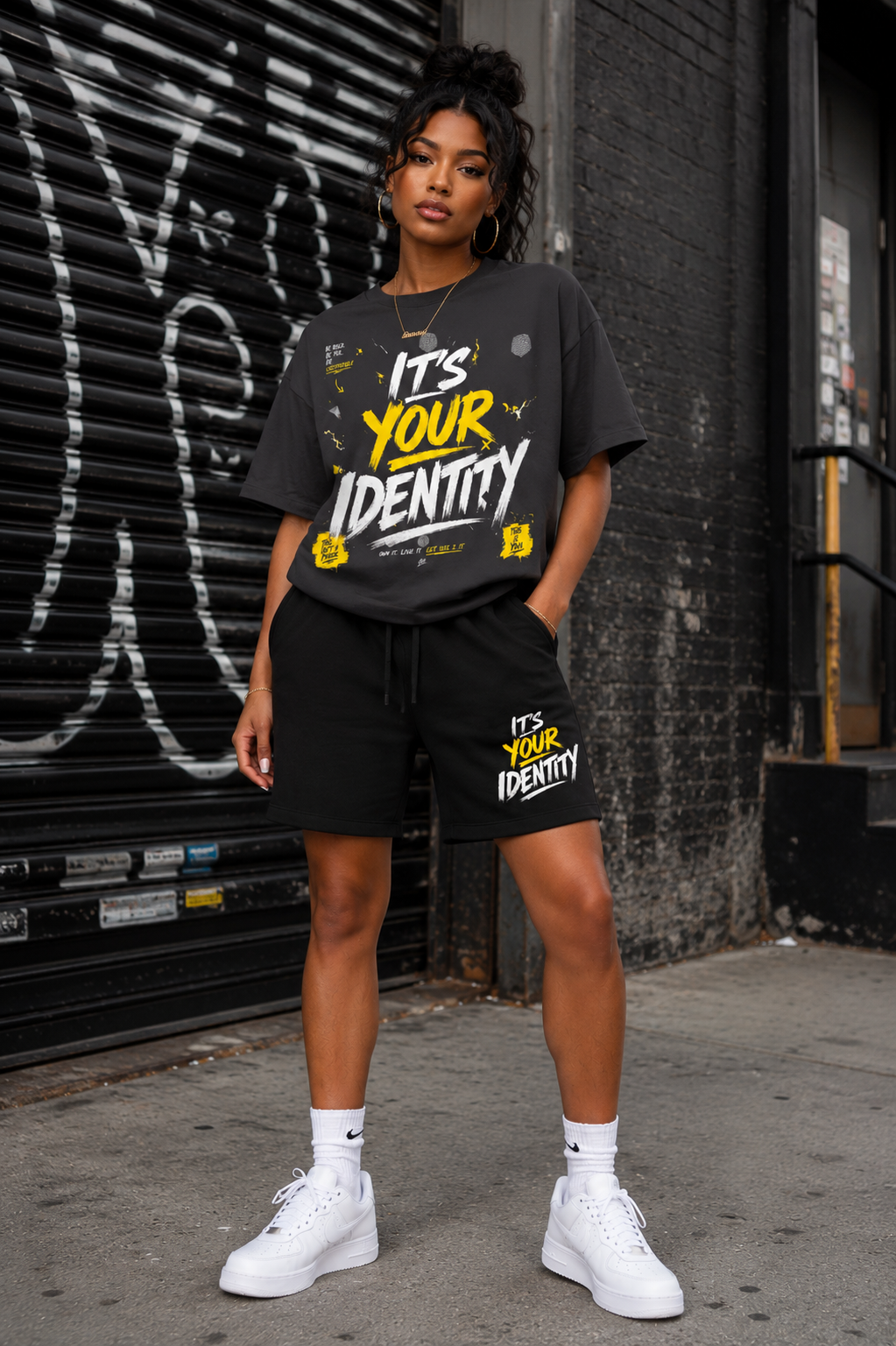 “Its Your Identity” Heavyweight Fleece Shorts