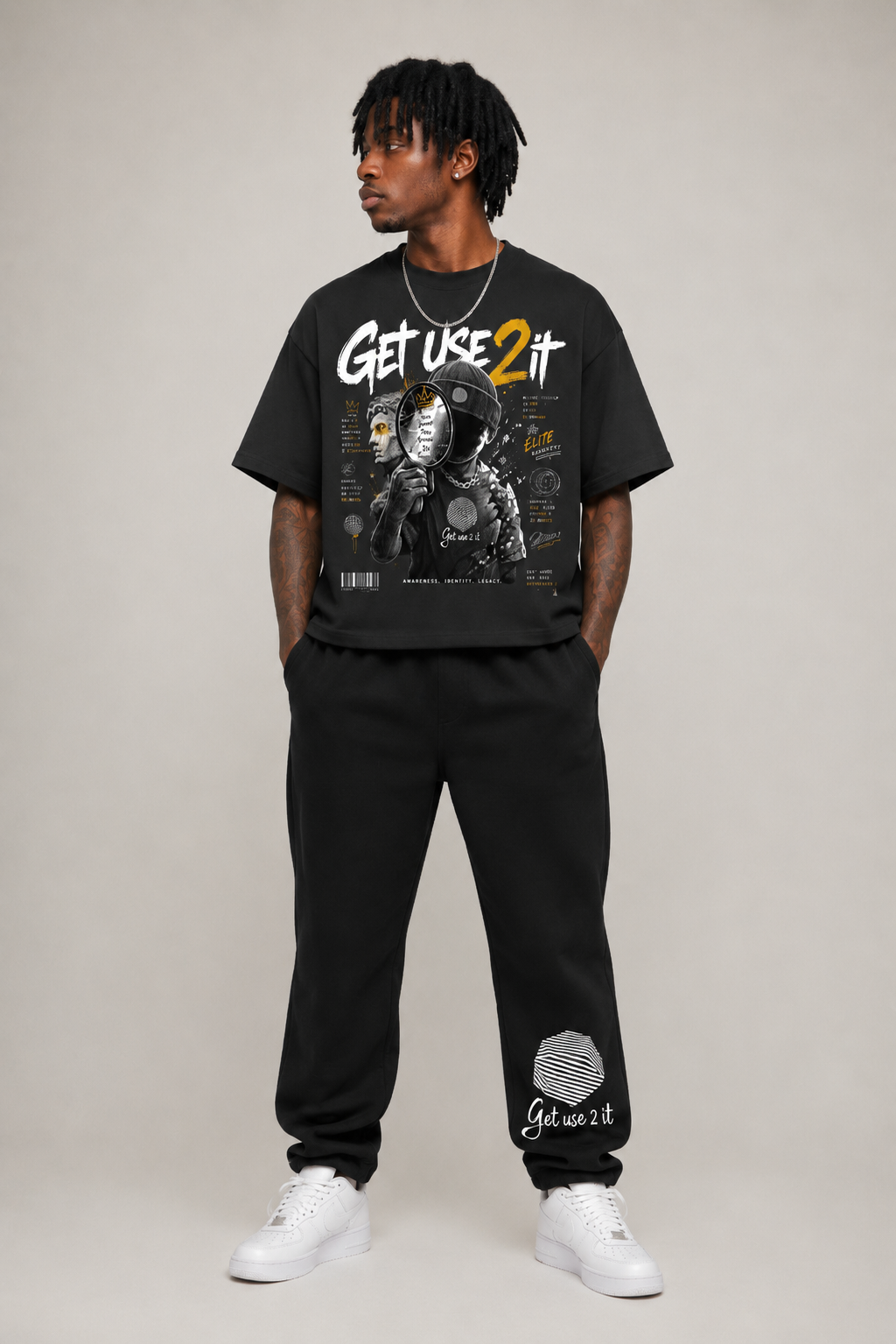 “Mirror Mask” Boxy Crop Graphic Tee