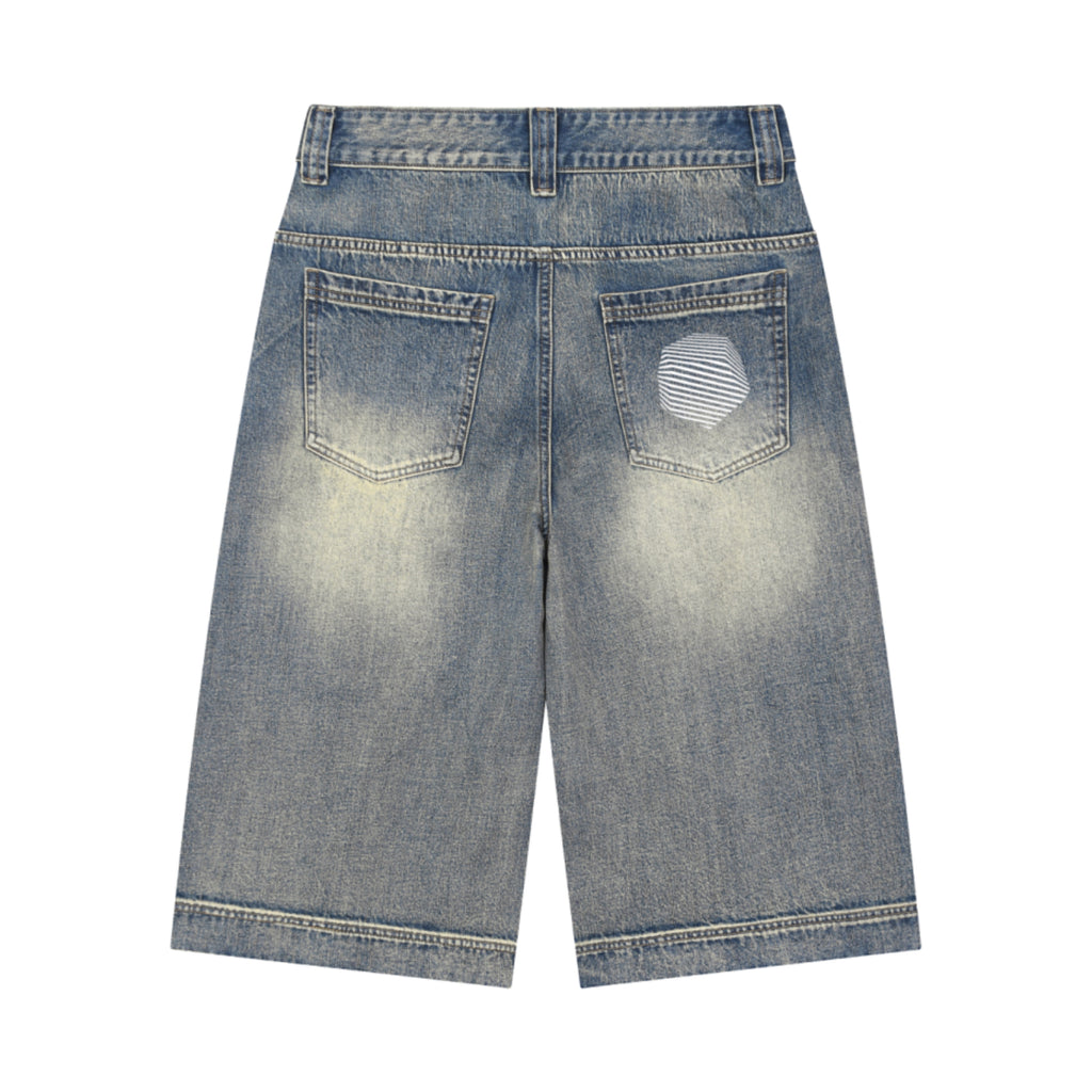 American Classic Vintage Wash Baggy Denim Shorts