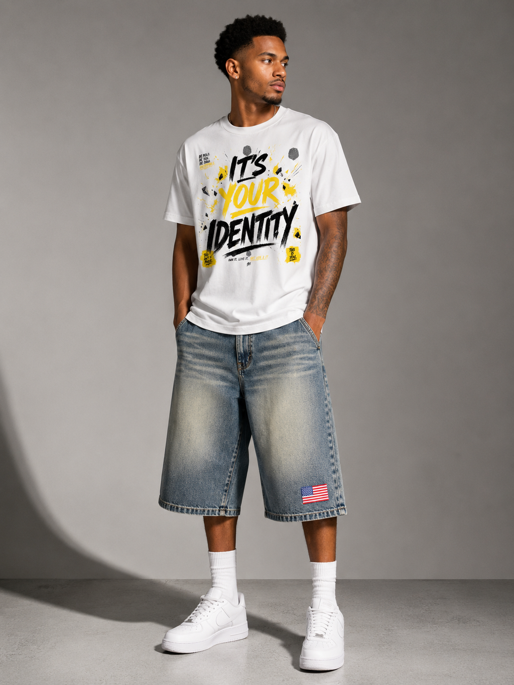 “Its Your Identity” Boxy Crop T Shirt