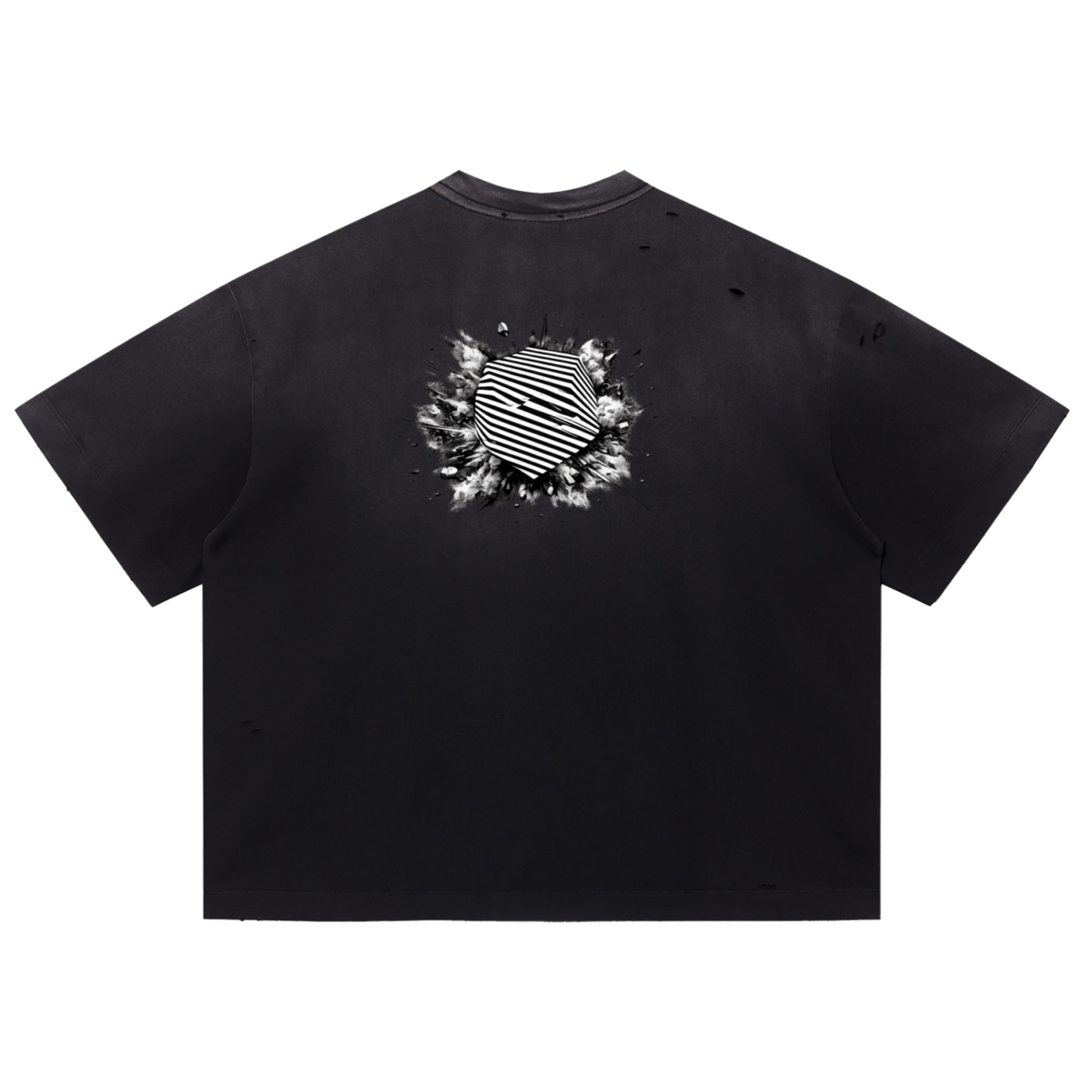 “Identity Crisis” Vintage Washed Distressed Boxy Graphic Tee