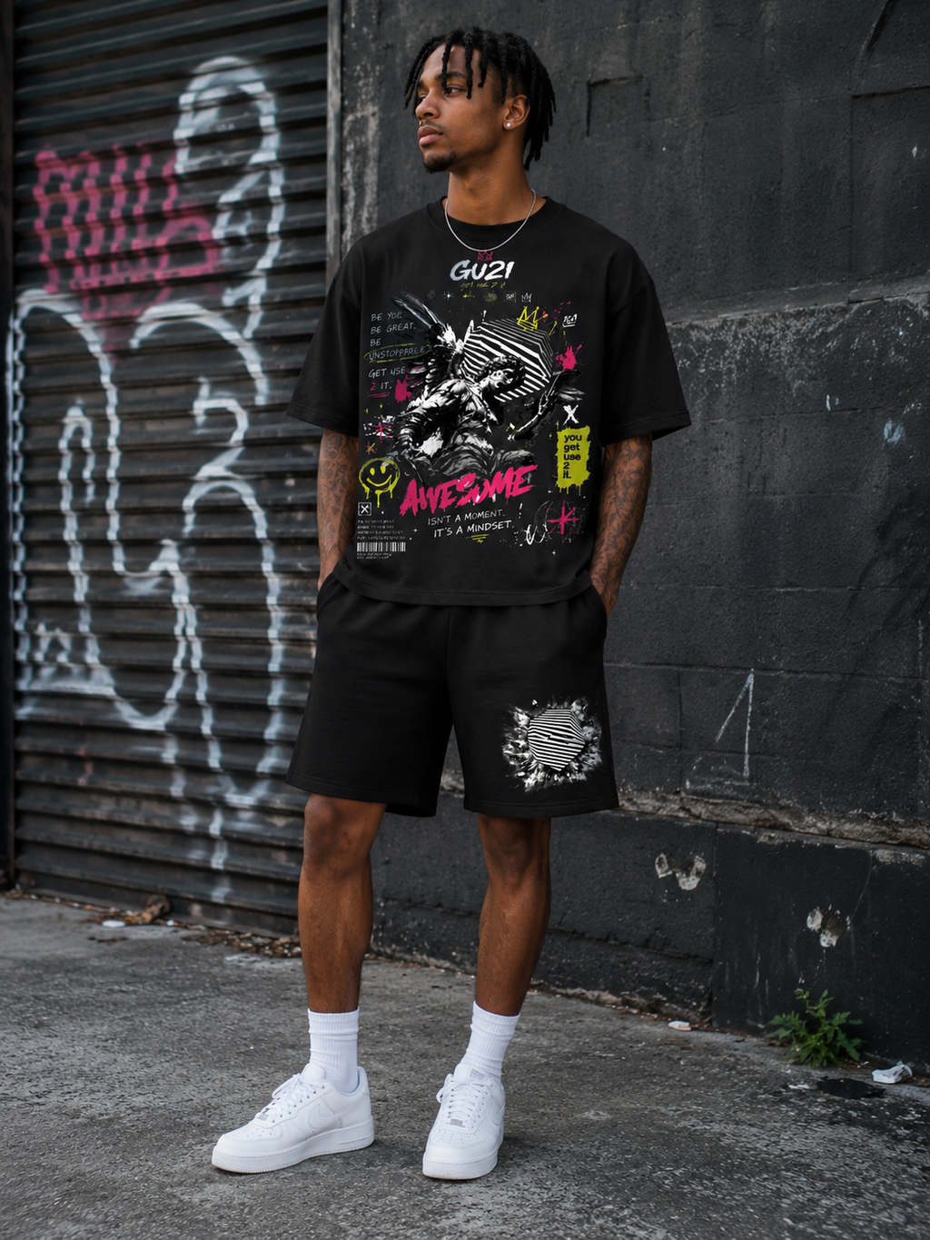 “Beyond Limits” Boxy Crop Graphic Tee