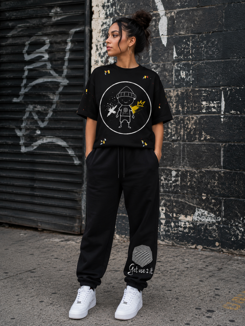 Kool Kid Outlined Painter Splatter Tee