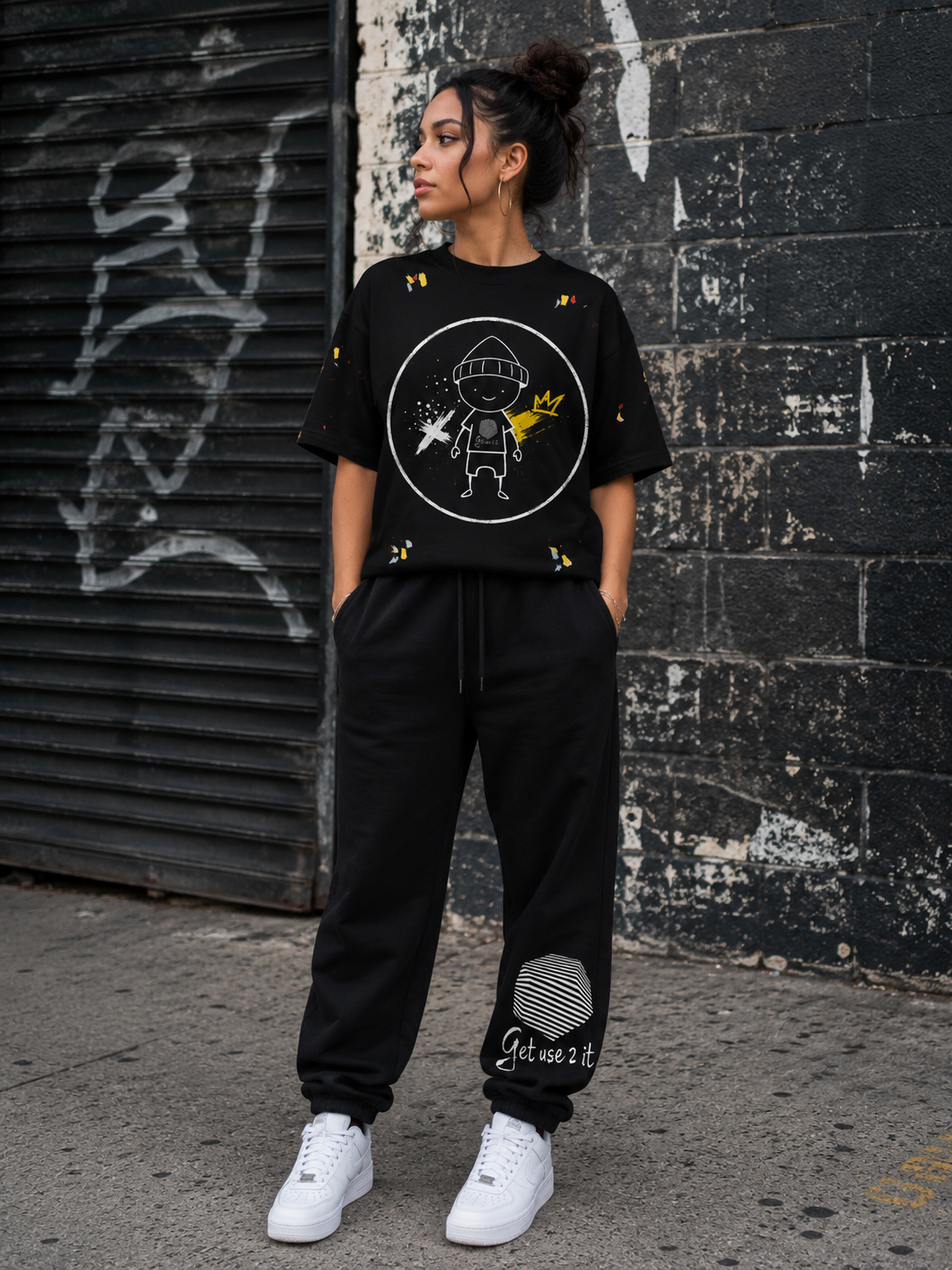 Kool Kid Outlined Painter Splatter Tee