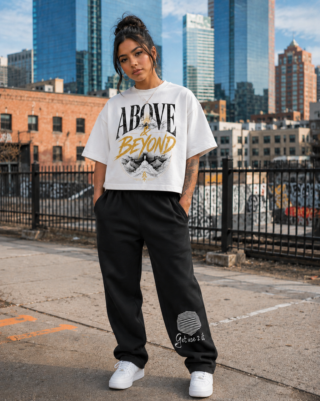 “Above & Beyond” Boxy Crop Tee
