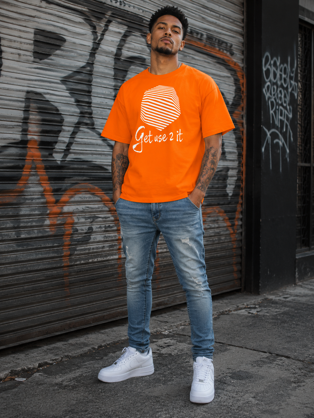 Get Use 2 It Logo T Shirt Orange