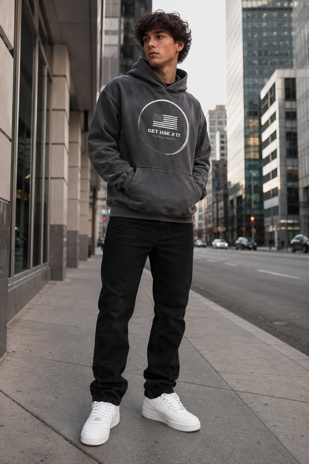 Get Use 2 It Oversize Vintage Identity Hoodie Black
