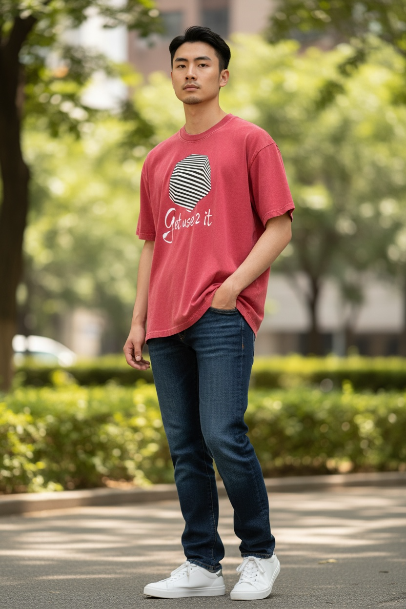 Get Use 2 It Snow Washed Oversized T-shirt Red