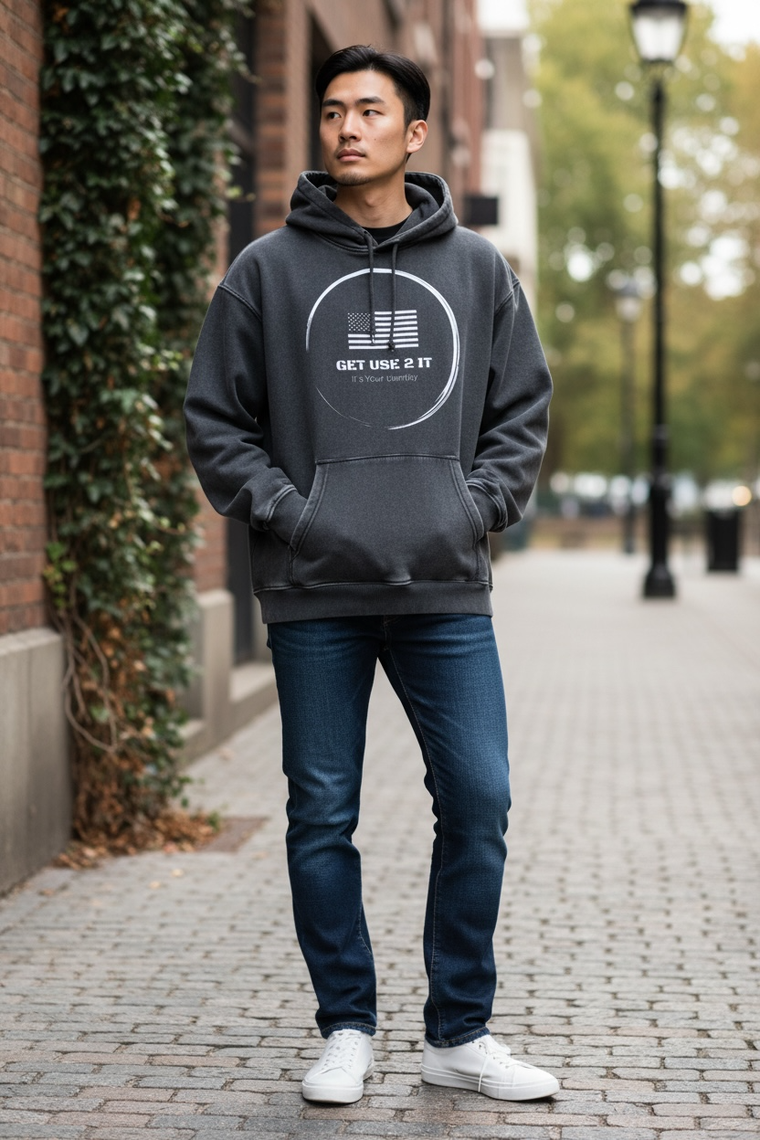 Get Use 2 It Oversize Vintage Identity Hoodie Black