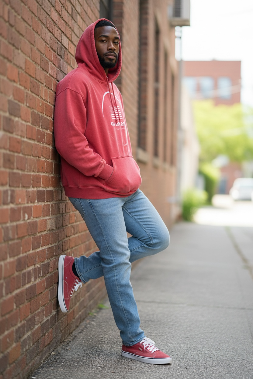Get Use 2 It Oversize Vintage Identity Hoodie Red