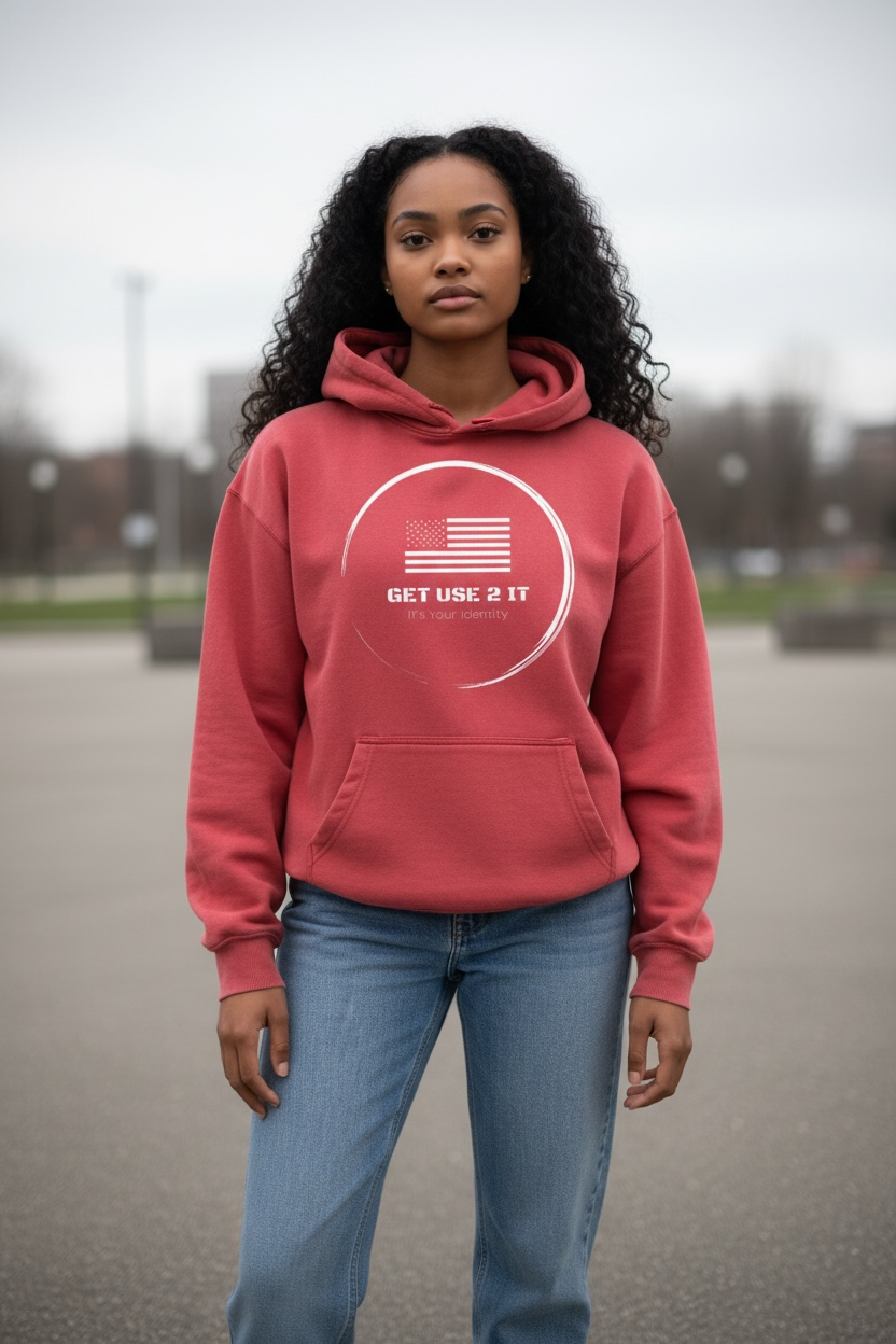 Get Use 2 It Oversize Vintage Identity Hoodie Red