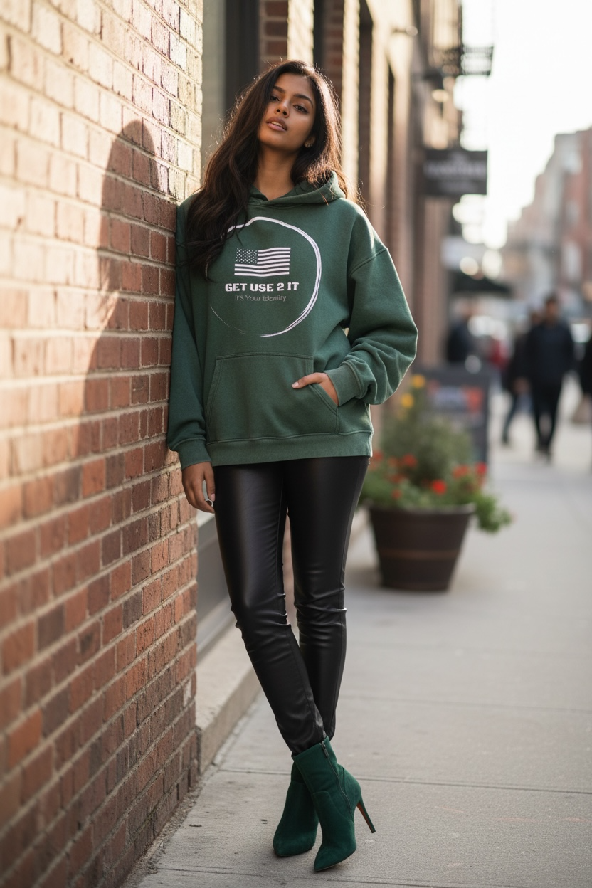 Get Use 2 It Oversize Vintage Identity Hoodie Green