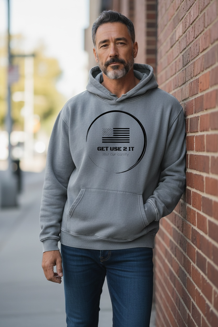 Get Use 2 It Oversize Vintage Identity Hoodie Grey
