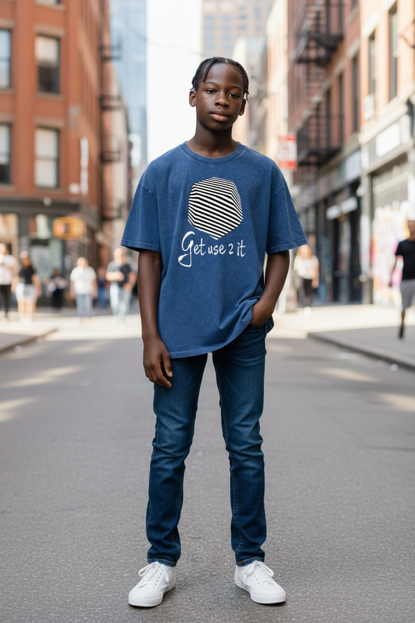 Get Use 2 It Snow Washed Oversized T-shirt Blue