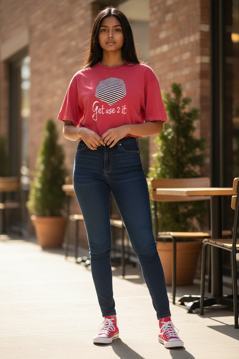 Get Use 2 It Snow Washed Oversized T-shirt Red