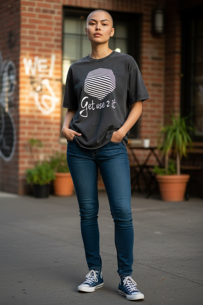 Get Use 2 It Snow Washed Oversized T-shirt Black