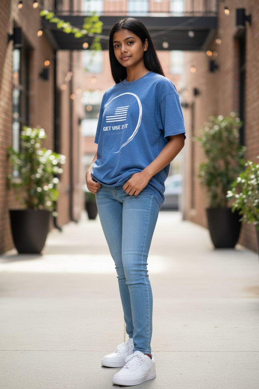 Get Use 2 It Snow Washed Oversized Identity T-shirt Blue