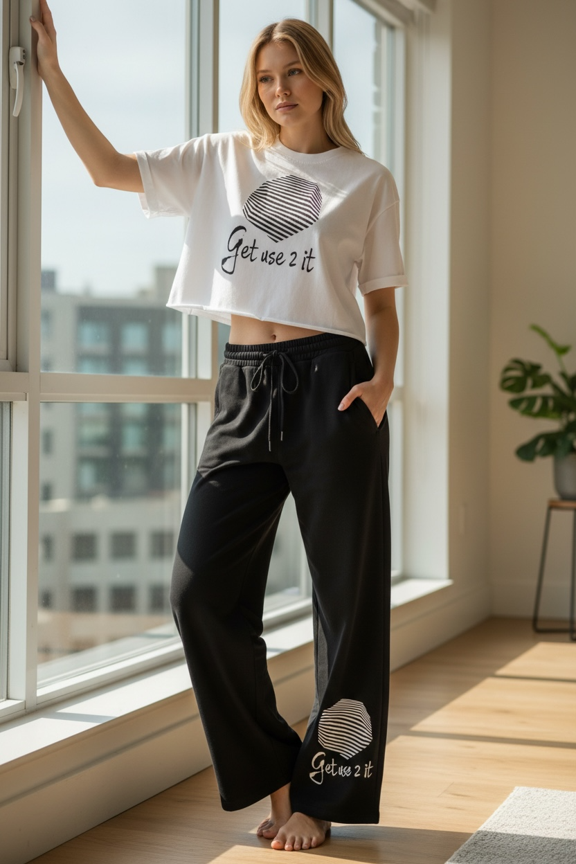 Get Use 2 It  Logo Straight-Leg Sweatpants