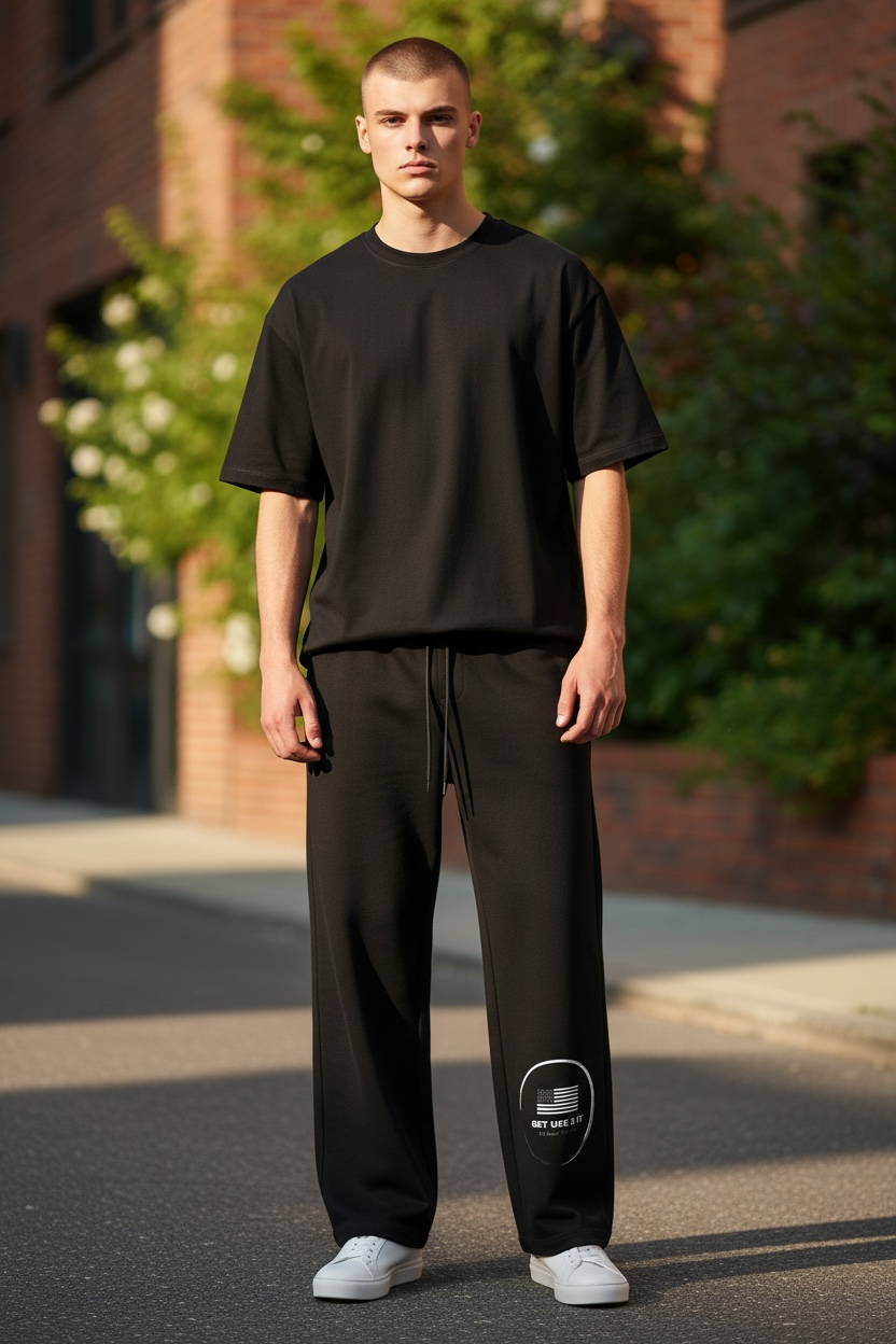 'Identity" Straight-Leg Sweatpants